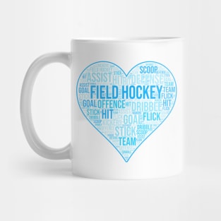 Field Hockey Heart Blue Mug